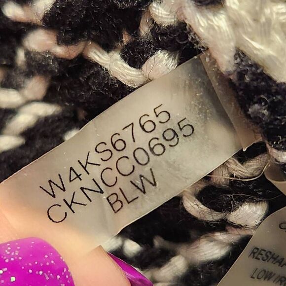 Calvin Klein turtle neck sweaterblack white knit design size 1x - Picture 7 of 8